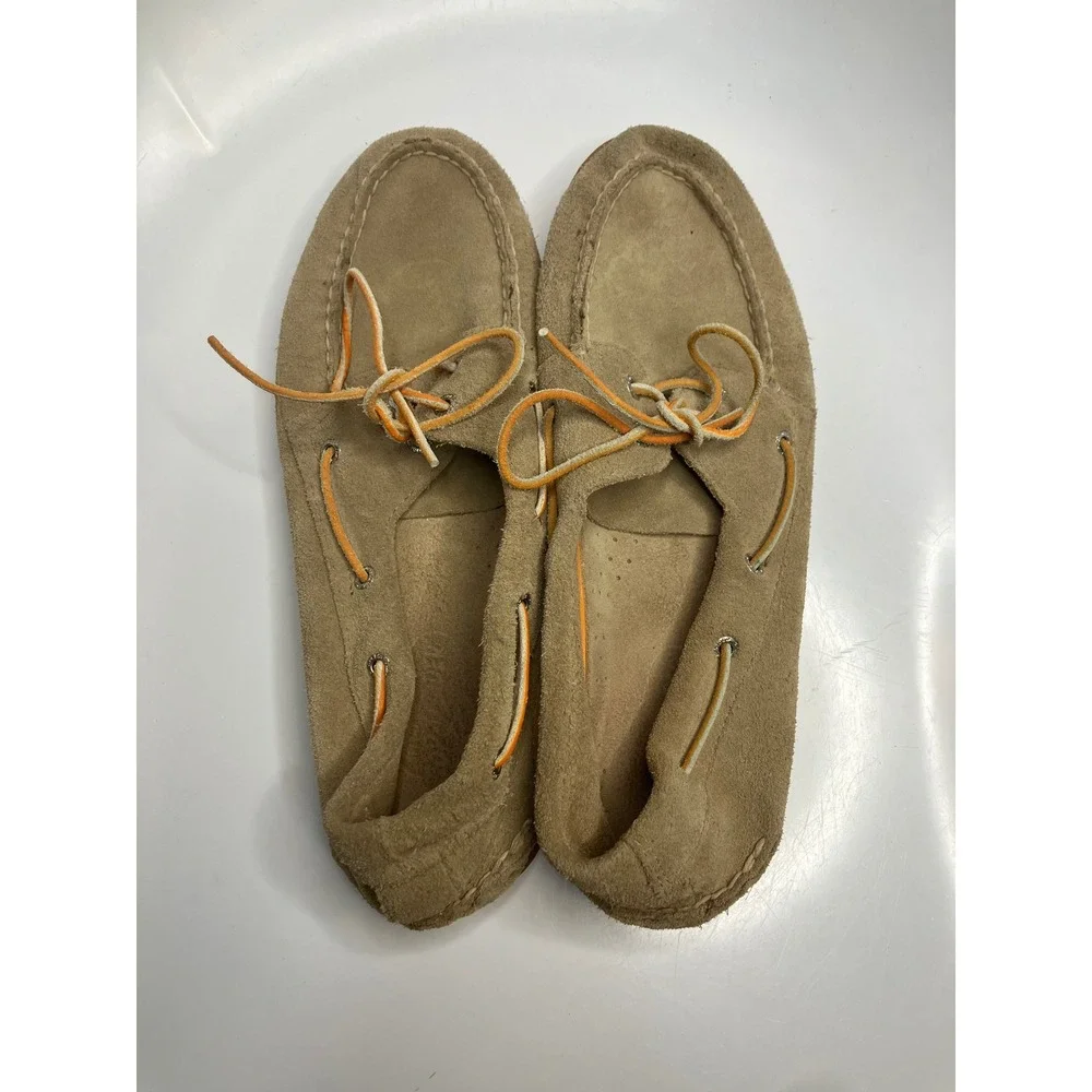 Sperry Boat Shoes Men 12 Tan Good Suede Moccasin Non-Marking Sole 10509844